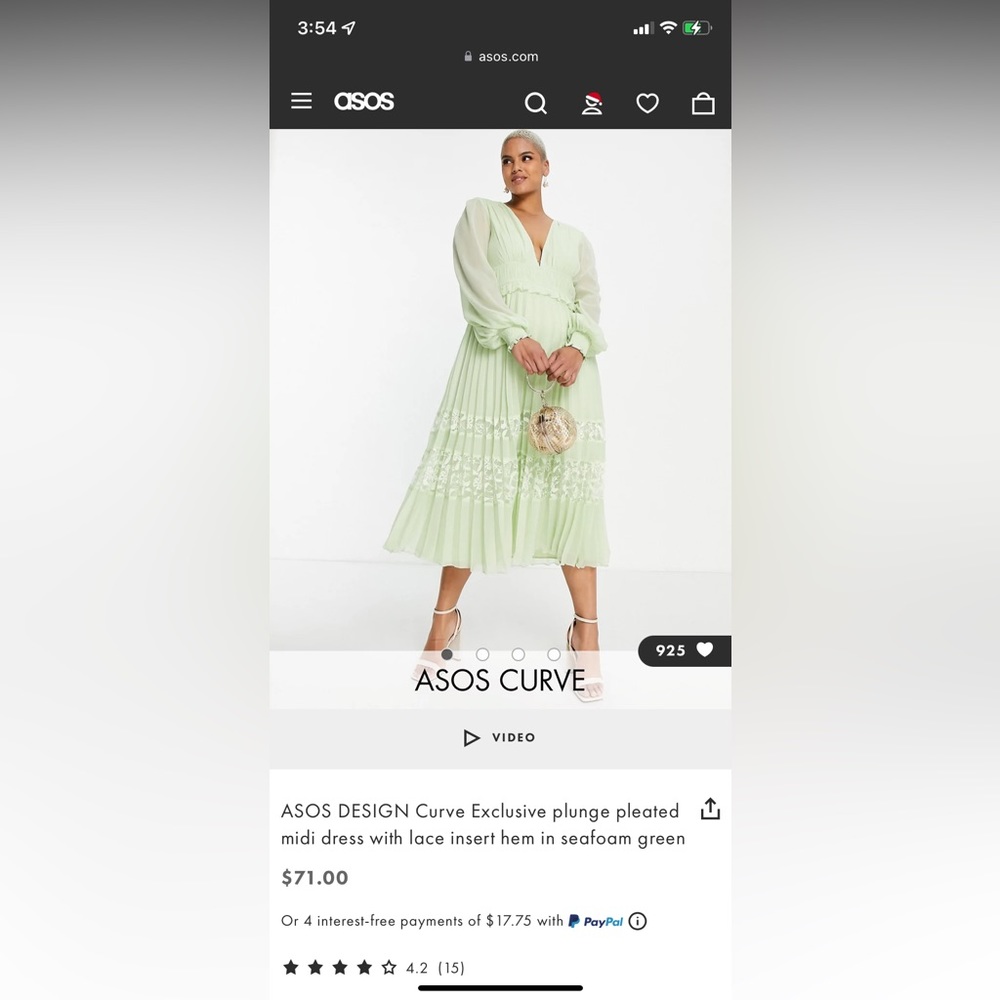 ASOS curve midi dress